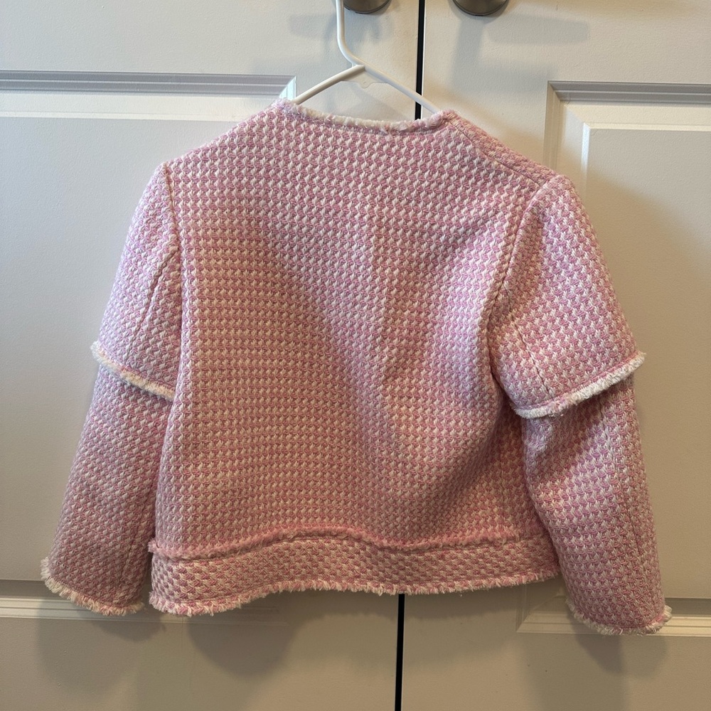 Classic Six New York GABRIELLE CONVERTIBLE BOX JACKET IN PINK size 2 - Picture 2 of 7
